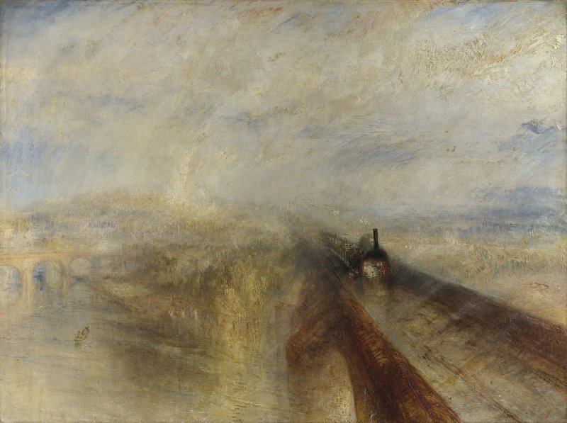 J. M. W. Turner, 'Kiša, para i brzina – Željeznička pruga Great Western', 1844.