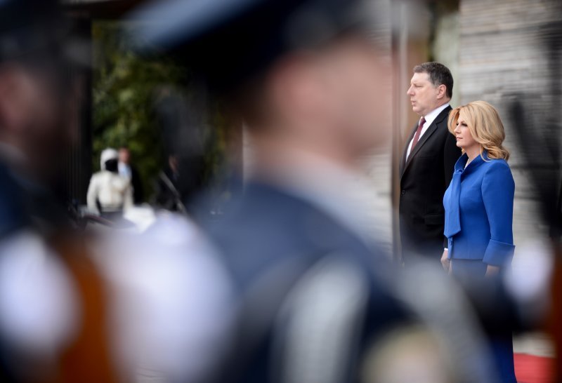 Kolinda Grabar-Kitarović i latvijski predsjednik Raimonds Vejonisom