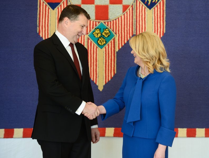 Kolinda Grabar-Kitarović i latvijski predsjednik Raimonds Vejonisom