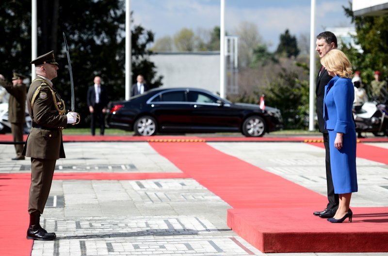 Kolinda Grabar-Kitarović i latvijski predsjednik Raimonds Vejonisom