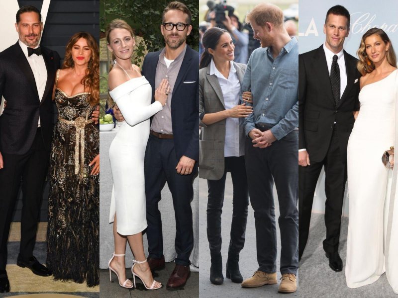 Sofia Vergara i Joe Manganiello, Blake Lively i Ryan Reynolds, Meghan Markle i princ Harry te Gisele Bundchen i Tom Brady