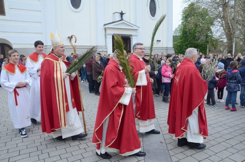 Sisak: Procesiju Cvjetnice i blagoslov maslinovih grančica predvodio biskup Vlado Košić