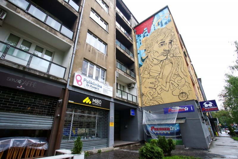 Mural posvećen Indexima i Davorinu Popoviću u Sarajevu