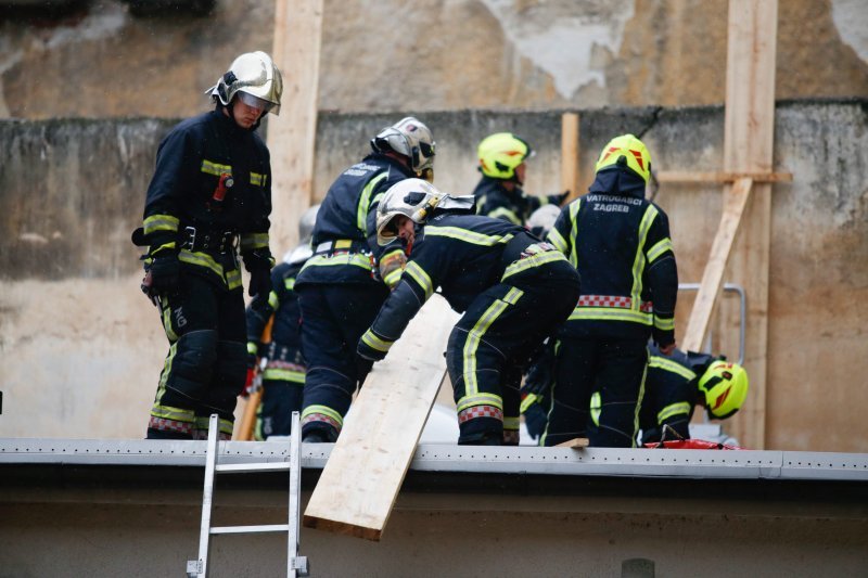 Sanacija urušenog zida kod Arheološkog muzeja u Zagrebu