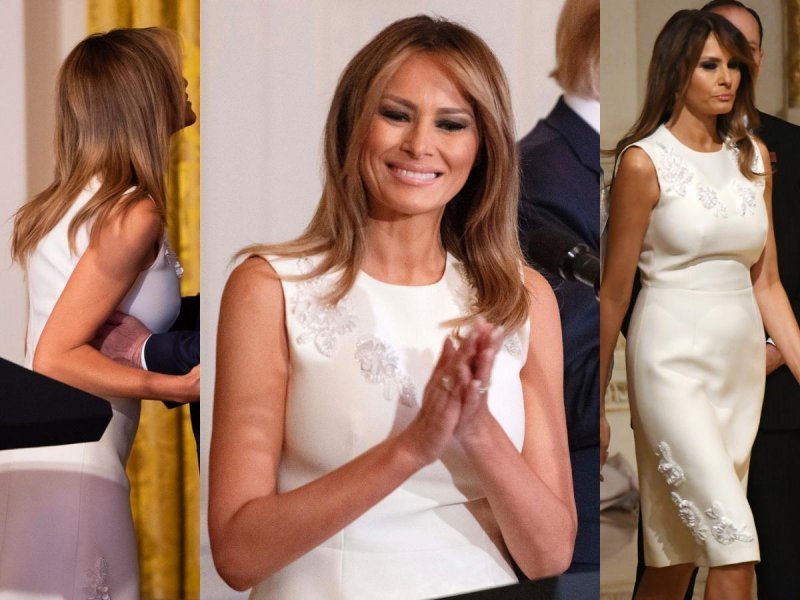 Melania Trump u Prada haljini koju je već nosila prošle godine (skroz desno)