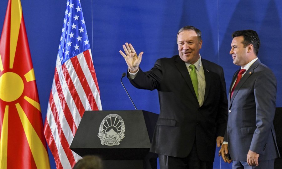 Američki državni tajnik Mike Pompeo i sjevernomakedonski premijer Zoran Zaev