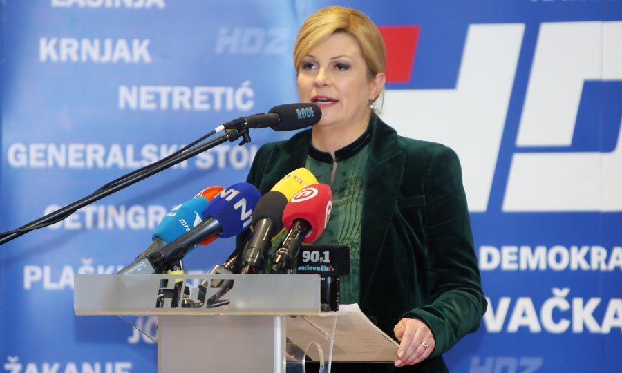 Predizborni skup Kolinde Grabar-Kitarović u Karlovcu