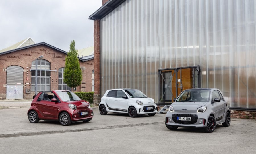 Smart EQ fortwo cabrio, forfour i fortwo coupé sada su potpuno električni, a osvježen im je i dizajn