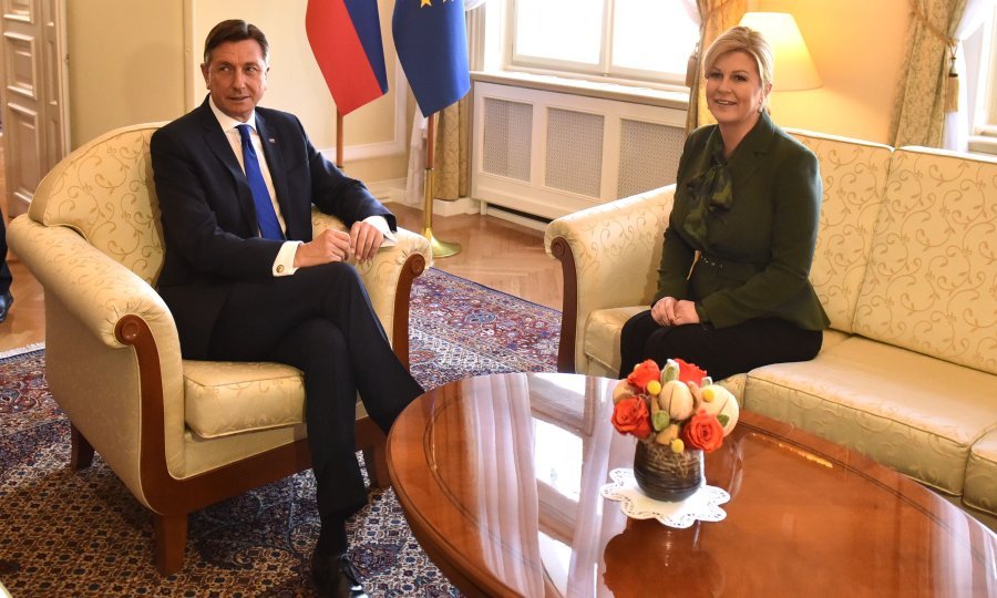 Borut Pahor i Kolinda Grabar Kitarović na sastanku u Ljubljani