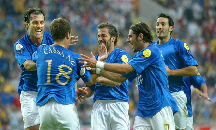 Antonio Cassano, Christian Vieri, Alessandro Del Piero, Simone Perrotta i Gianluca Zambrotta
