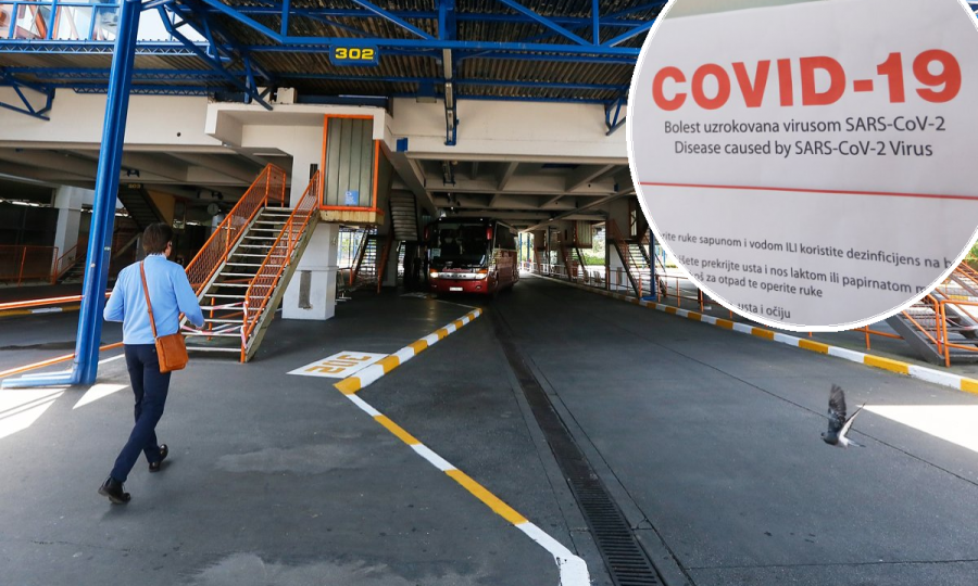 Peroni na Autobusnom kolodvoru u Zagrebu uglavnom su pusti, tek rijetki autobusi čekaju malobrojne putnike
