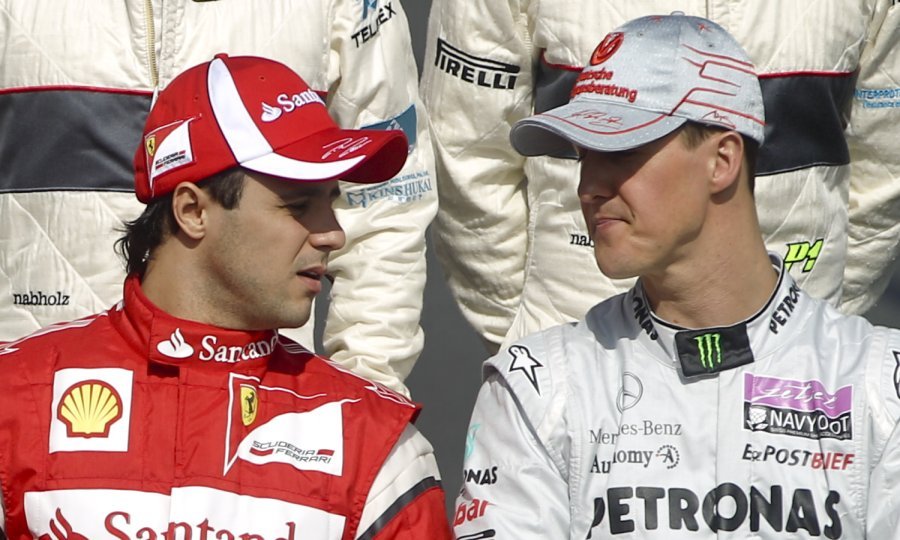 Felipe Massa i Michael Schumacher