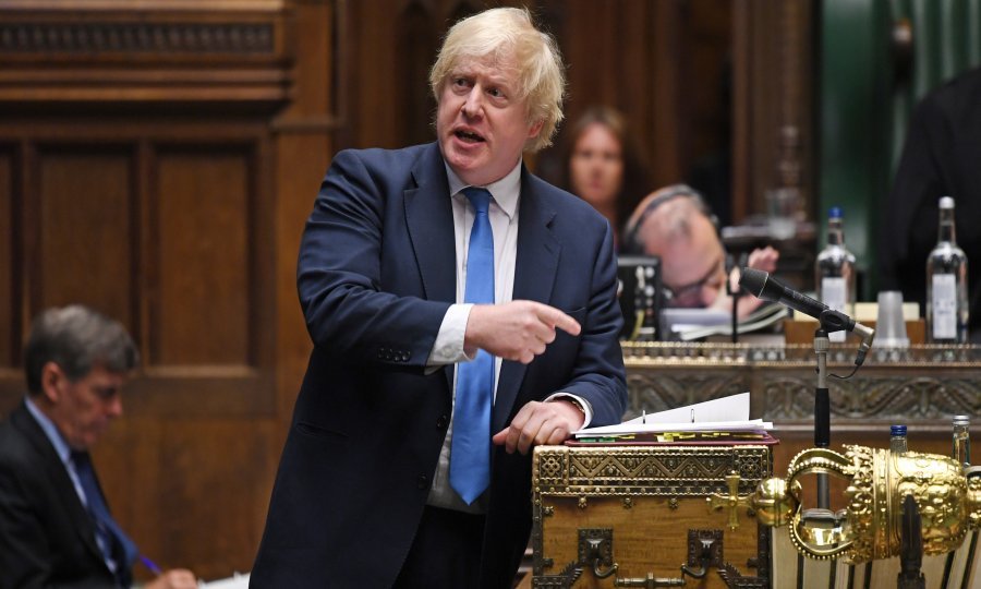 Britanski premijer Boris Johnson obraća se zastupnicima u parlamentu