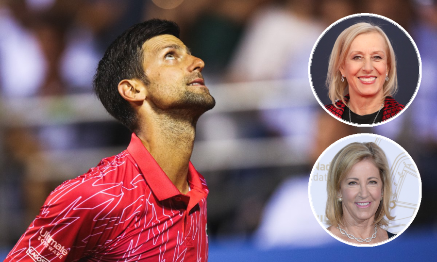 Novak Đoković, Martina Navratilova i Chris Evert