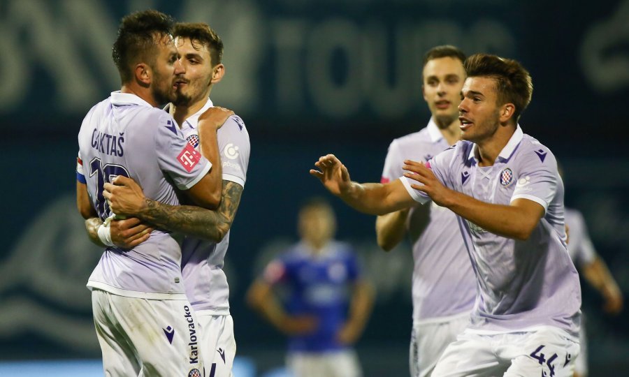 Igrači Hajduka Mijo Caktaš, Stanko Jurić, Mario Vušković