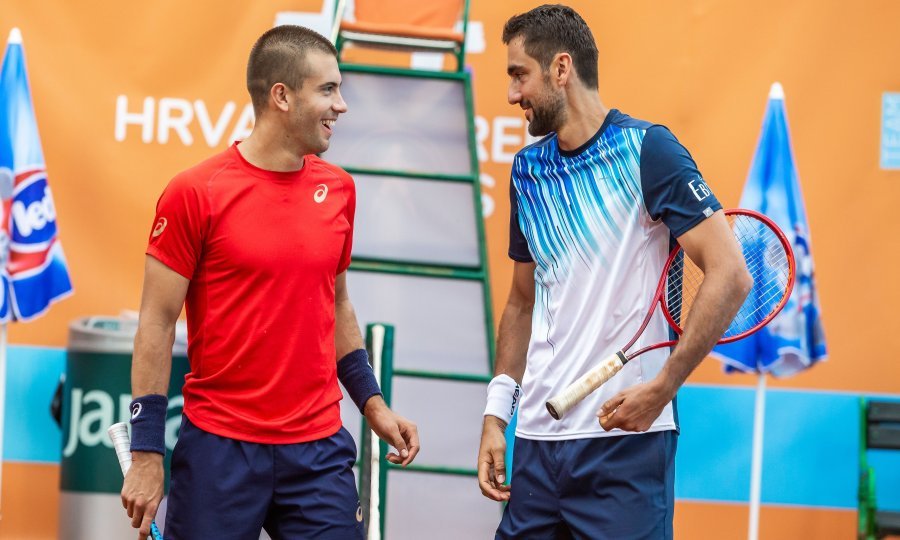 Borna Ćorić (lijevo) i Marin Čilić