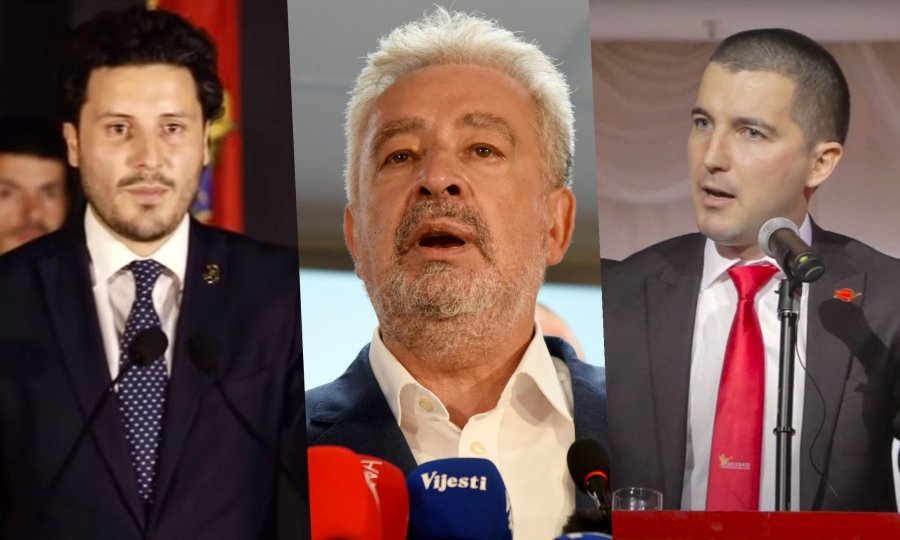 Dritan Abazović, Zdravko Krivokapić i Aleksa Bečić