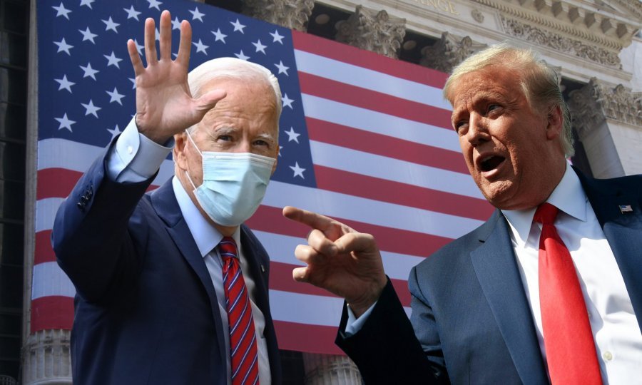 Joe Biden i Donald Trump - ilustracija