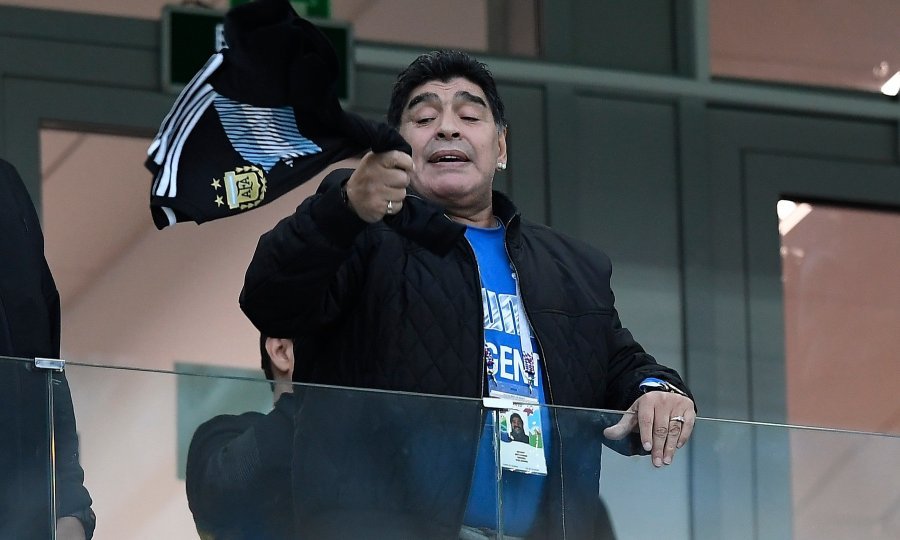 Maradona je uživo gledao dvoboj Argentine i Hrvatske na SP-u u Rusiji