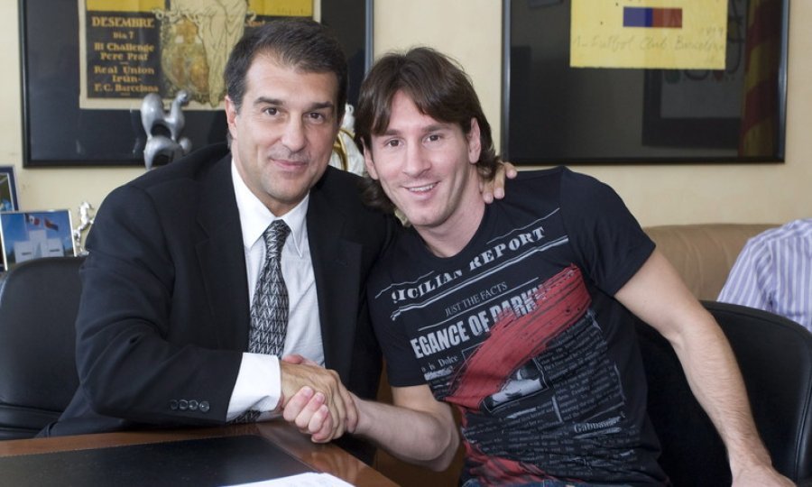 Joan Laporta i Leo Messi snimljeni 2009. godine