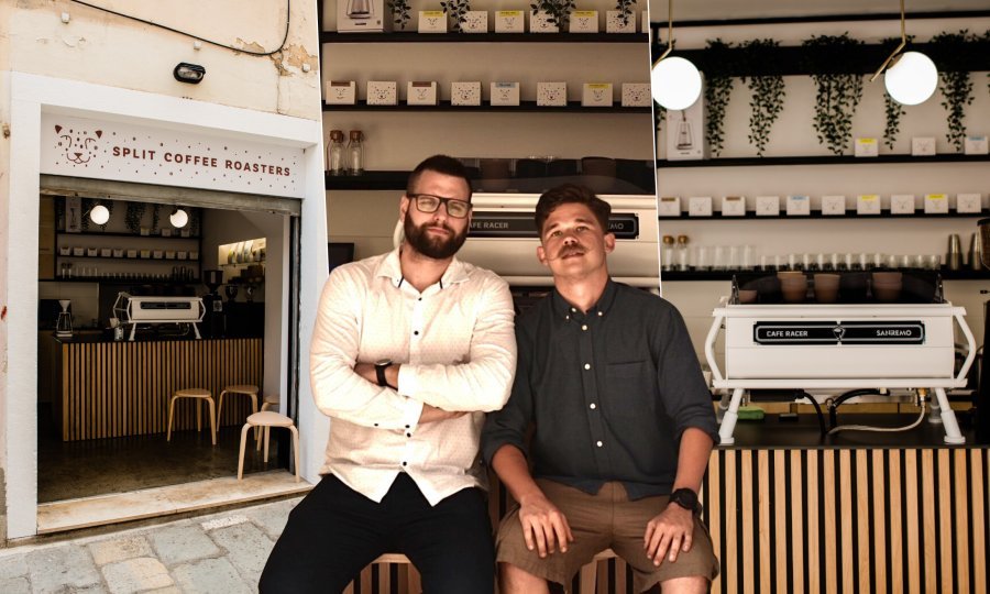 Ivan Kapuralić, vlasnik Split Coffee Roastersa, sa slovenskim poslovnim partnerom Matejom Sererom