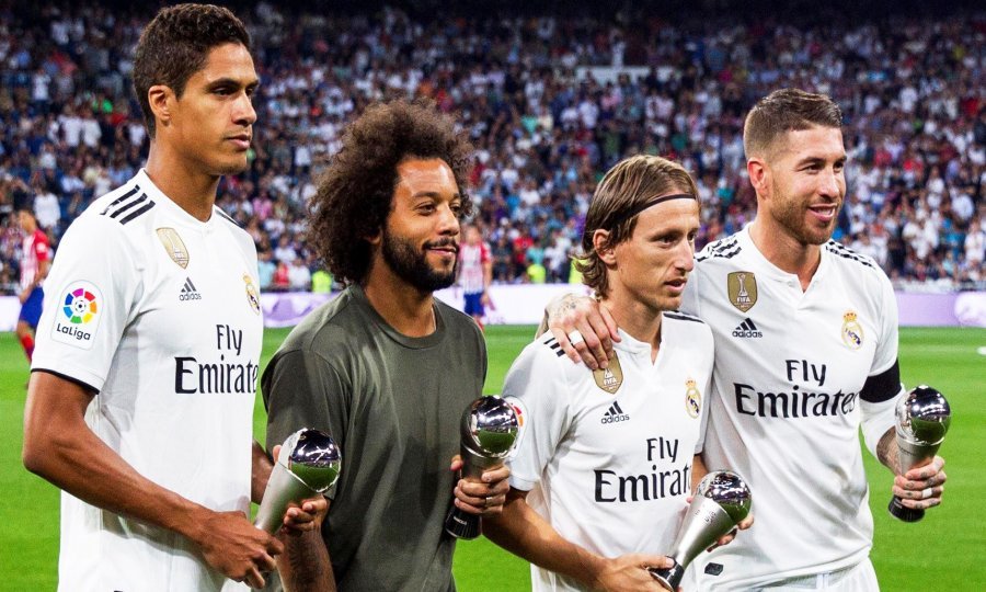 Slijeva: Varane, Marcelo, Modrić i Ramos