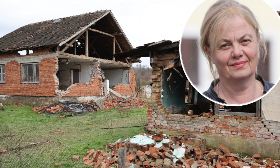 Dogradonačelnica Gline Branka Bakšić Mitić kaže kako država u devet mjeseci nakon potresa nije sagradila nijednu kuću u Glini