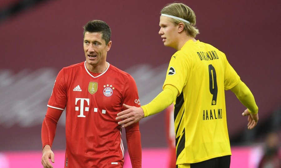 Robert Lewandowski (lijevo) i Erling Braut Haaland