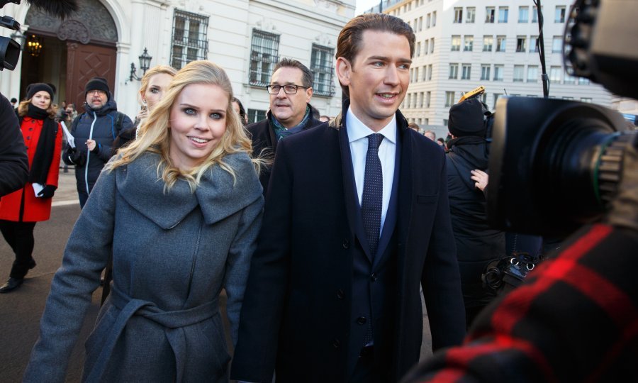Sebastian Kurz s partnericom Susanne Thier