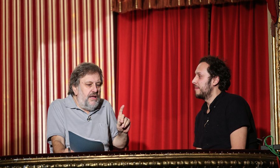 Slavoj Žižek i Srećko Horvat 2015. u Zagrebu
