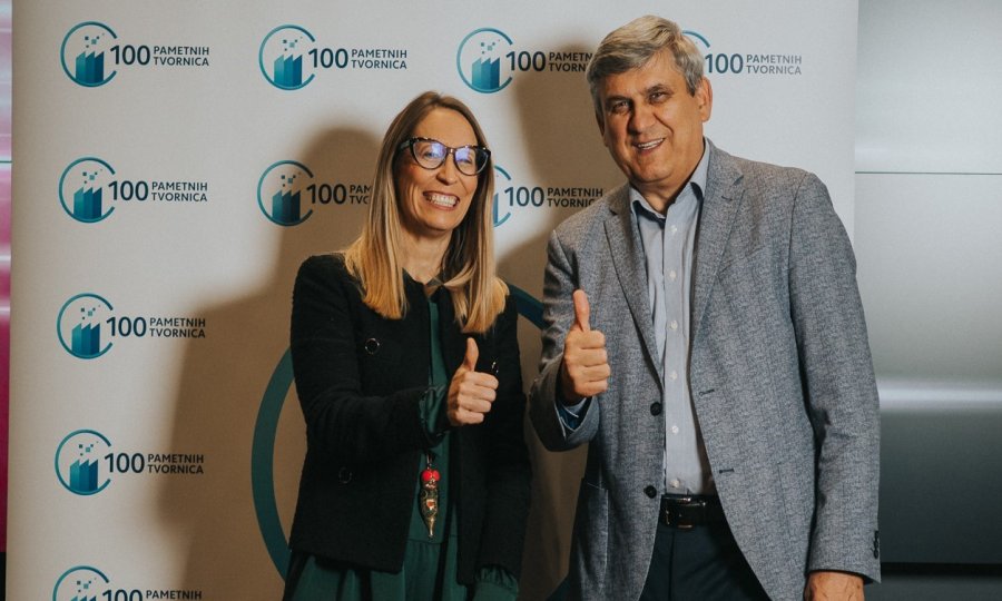 Ivana Beli Oštarčević, direktorica Sektora za razvoj i upravljanje portfeljem ICT usluga u Hrvatskom Telekomu i Nedeljko Štefanić, CEO Culmene