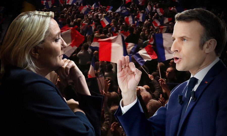Marine Le Pen i Emmanuel Macron