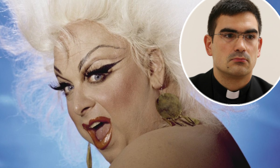 Plakat za film 'I Am Divine', župnik Puškarić (u krugu)