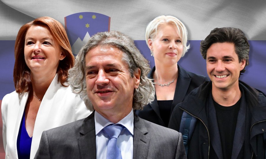 Ministrica vanjskih poslova Tanja Fajon, premijer Robert Golob, predsjednica parlamenta Urška Klakočar Zupančič i ministar socijale Luka Mesec