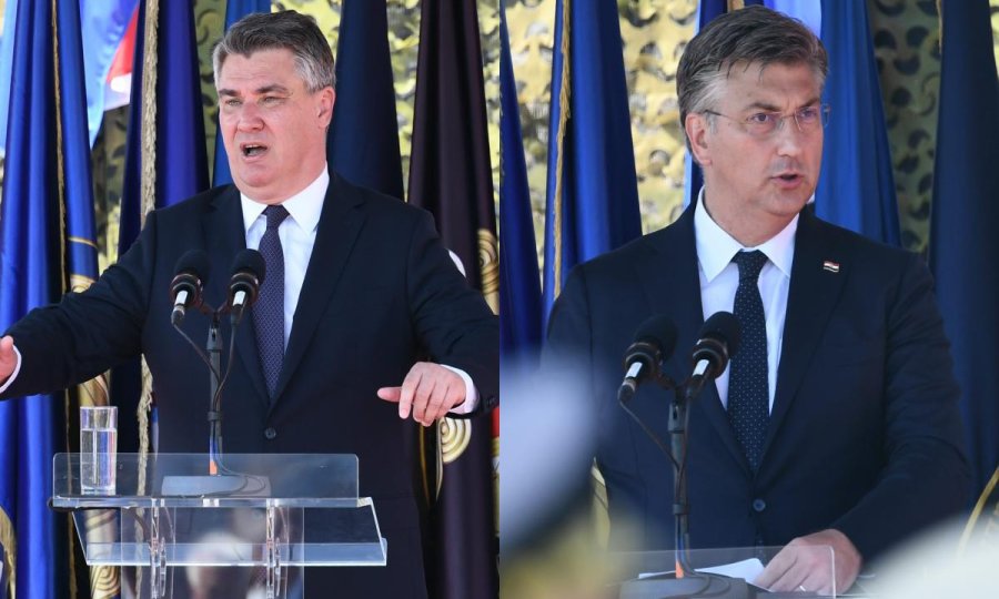 Milanović i Plenković za govornicom