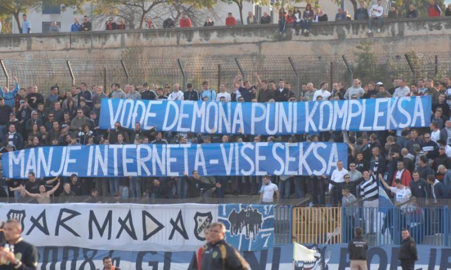 Riječka Armada i pulski Demoni dugogodišnji su rivali, što su potvrdili i na pulskim ulicama