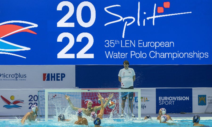 Zajedniči trening vaterpolista Hrvatske i Srbije u Spaladium areni