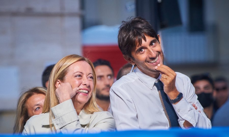 Giorgia Meloni i Giovanni Donzelli, zastupnik Braće Italije