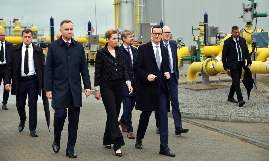 Poljski predsjednik Andrzej Duda i danski premijer Mette Frederiksen na službenoj otvaranju Baltičkog plinovoda