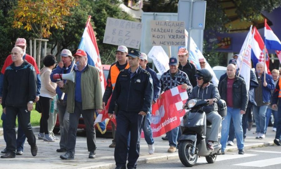 Prosvjed radnika TLM-TPP u Šibeniku