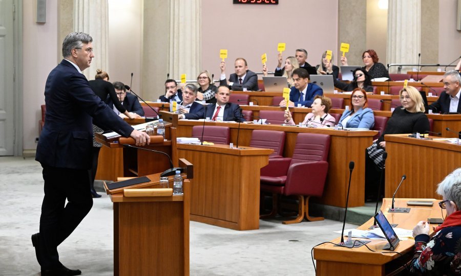 Andrej Plenković u Saboru - ilustracija