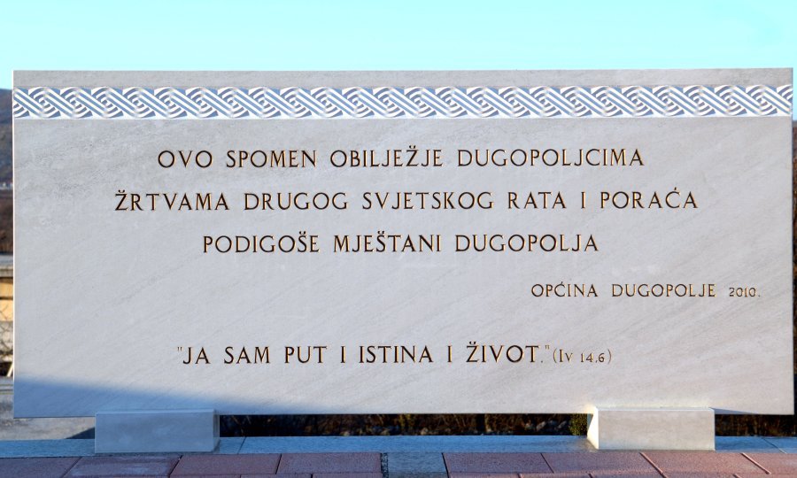 Spomen ploča za stradale u Drugom svjetskom ratu u Dugopolju
