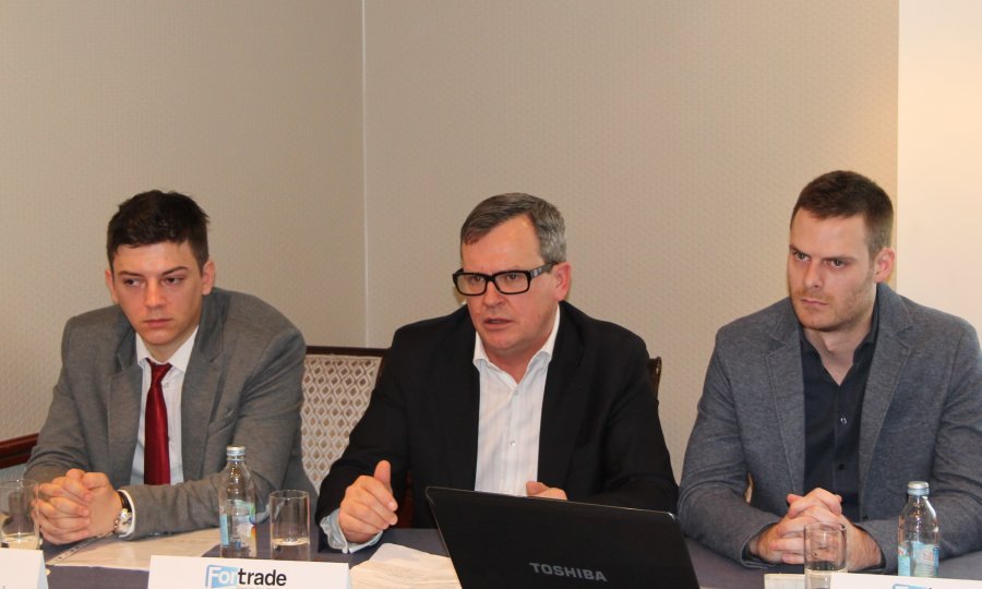 Aleksandar Radojčić, senior account manager Fortrade; Nicholas Collison, CEO Fortrade; Marko Maksimović, regional marketing manager