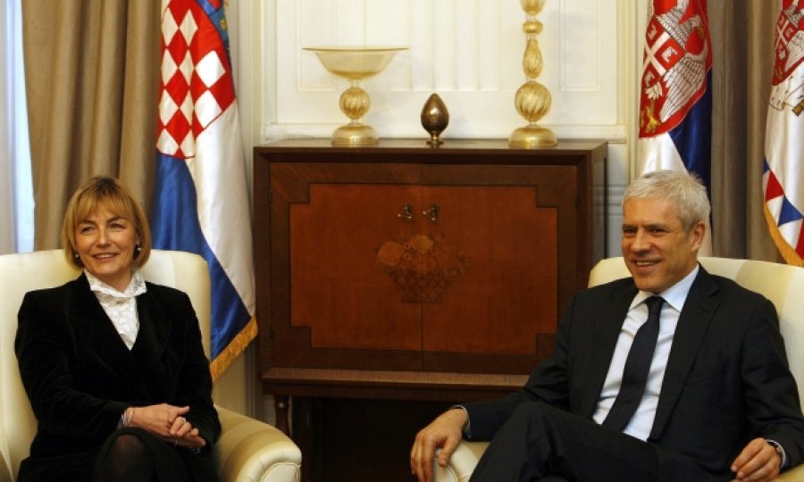 Vesna Pusić i Boris Tadić u Beogradu