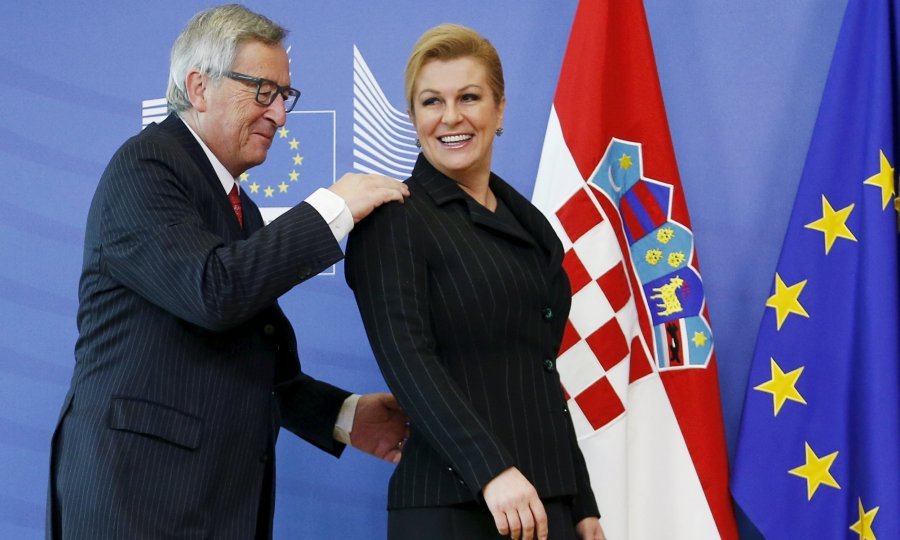 Predsjednik Europske komisije Jean-Claude Juncker i predsjednica Kolinda Grabar Kitarović