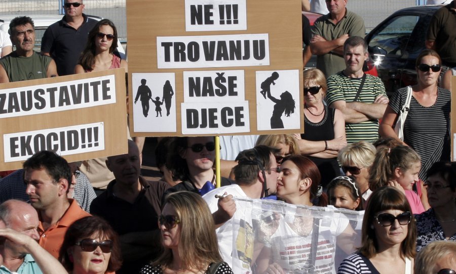 Marišćina - prosvjed1