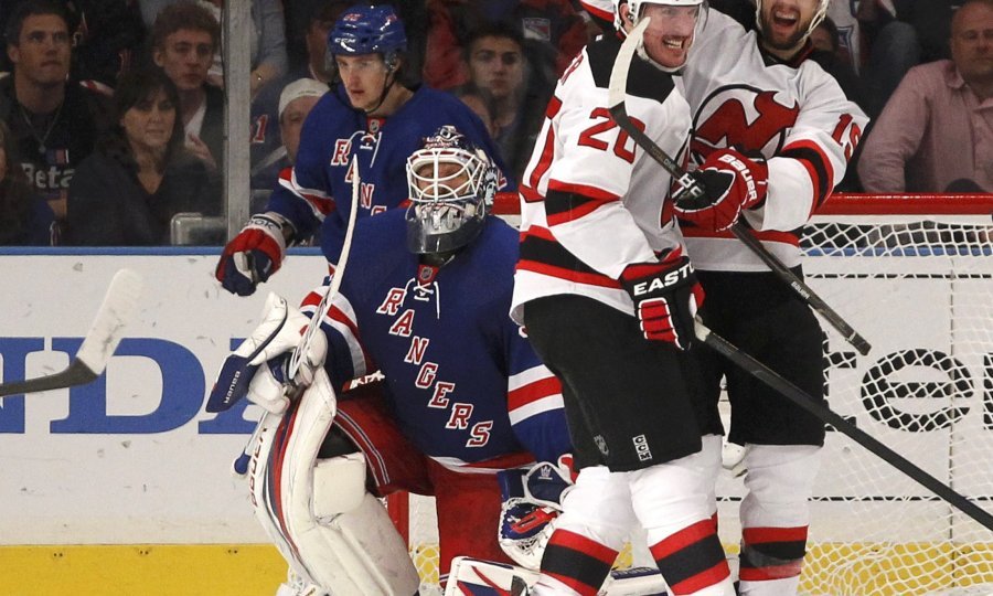 NHL, Ryan Carter, Travis Zajac i Henrik Lundqvist