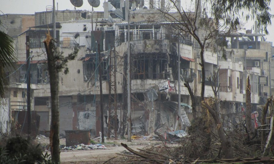 Centar razorenog Homsa kao nekad Vukovar