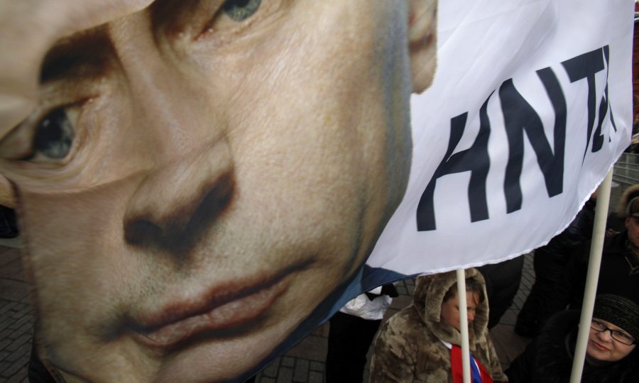 vladimir putin plakat zastava