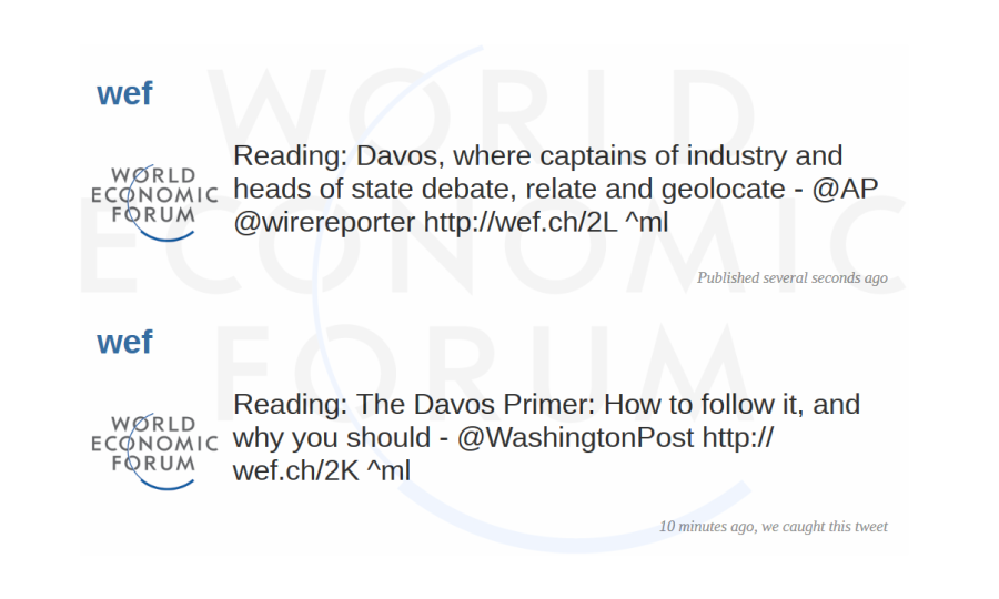 wall of tweets davos